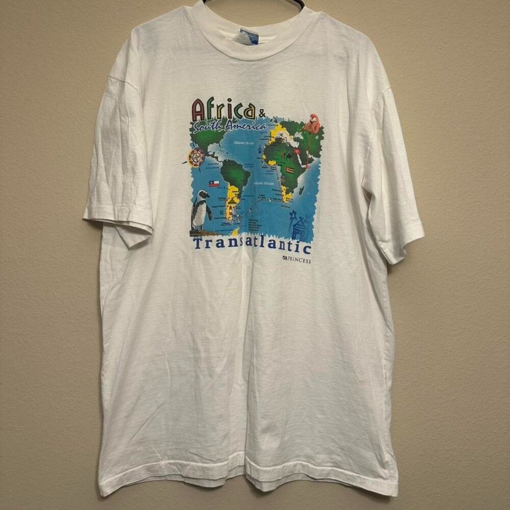 Vintage Princess Cruise “Africa &amp; South America Transatlantic” White Tee